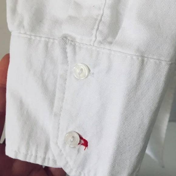 Zara Basic White Oversized Button-Down Boyfriend Shirt With Zara Logo Size US M - Picture 5 of 11